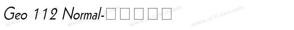 Geo 112 Normal字体转换